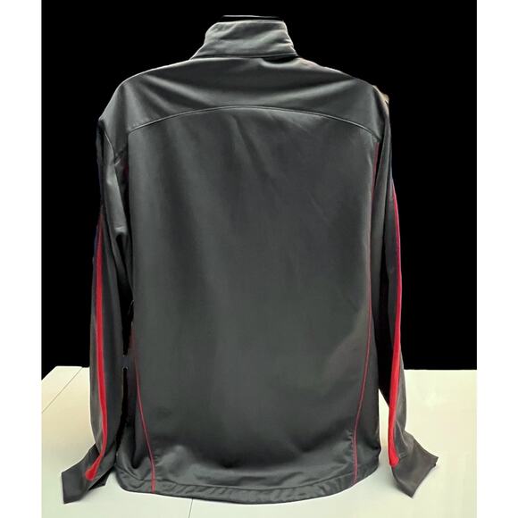 Reebok Men’s Full Zip Track Jacket Gray XXL Black Red Striped Sleeves Retro Y2K - Picture 2 of 12